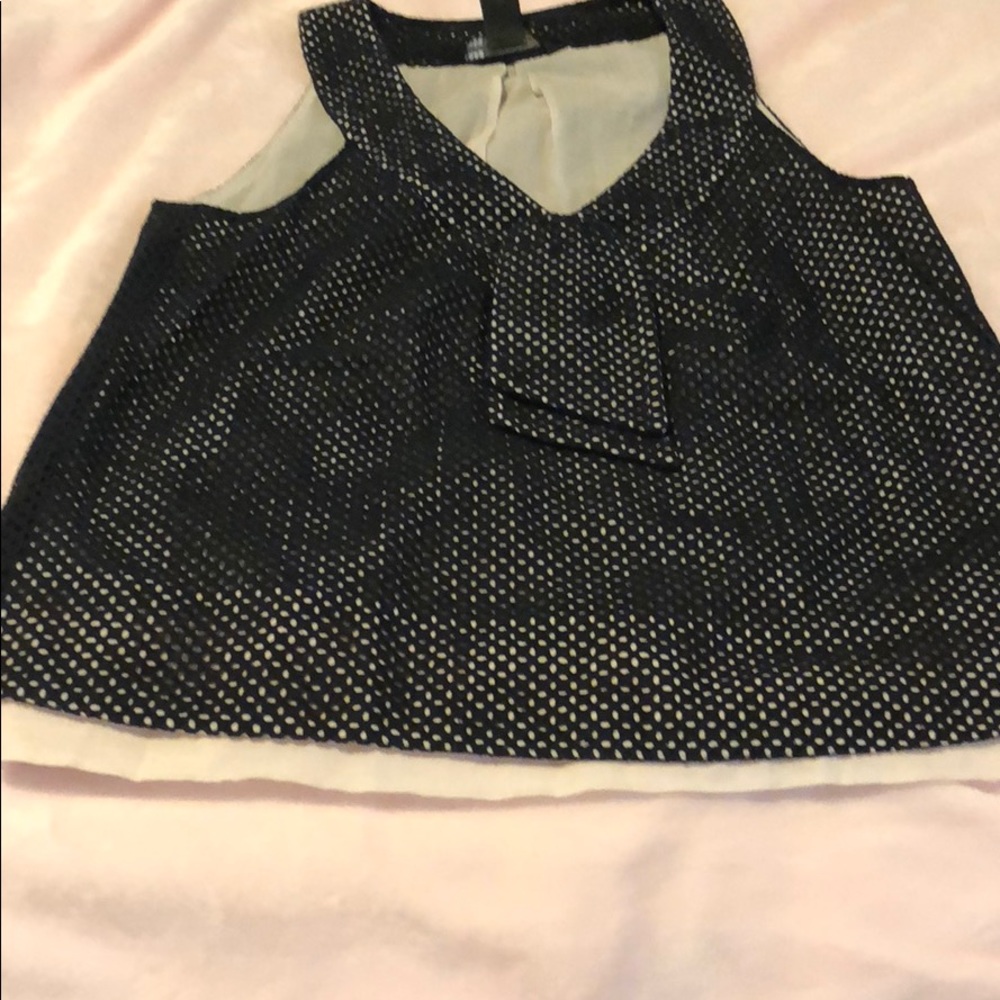 Marc by Marc Jacobs blue/tan no sleeves blouse